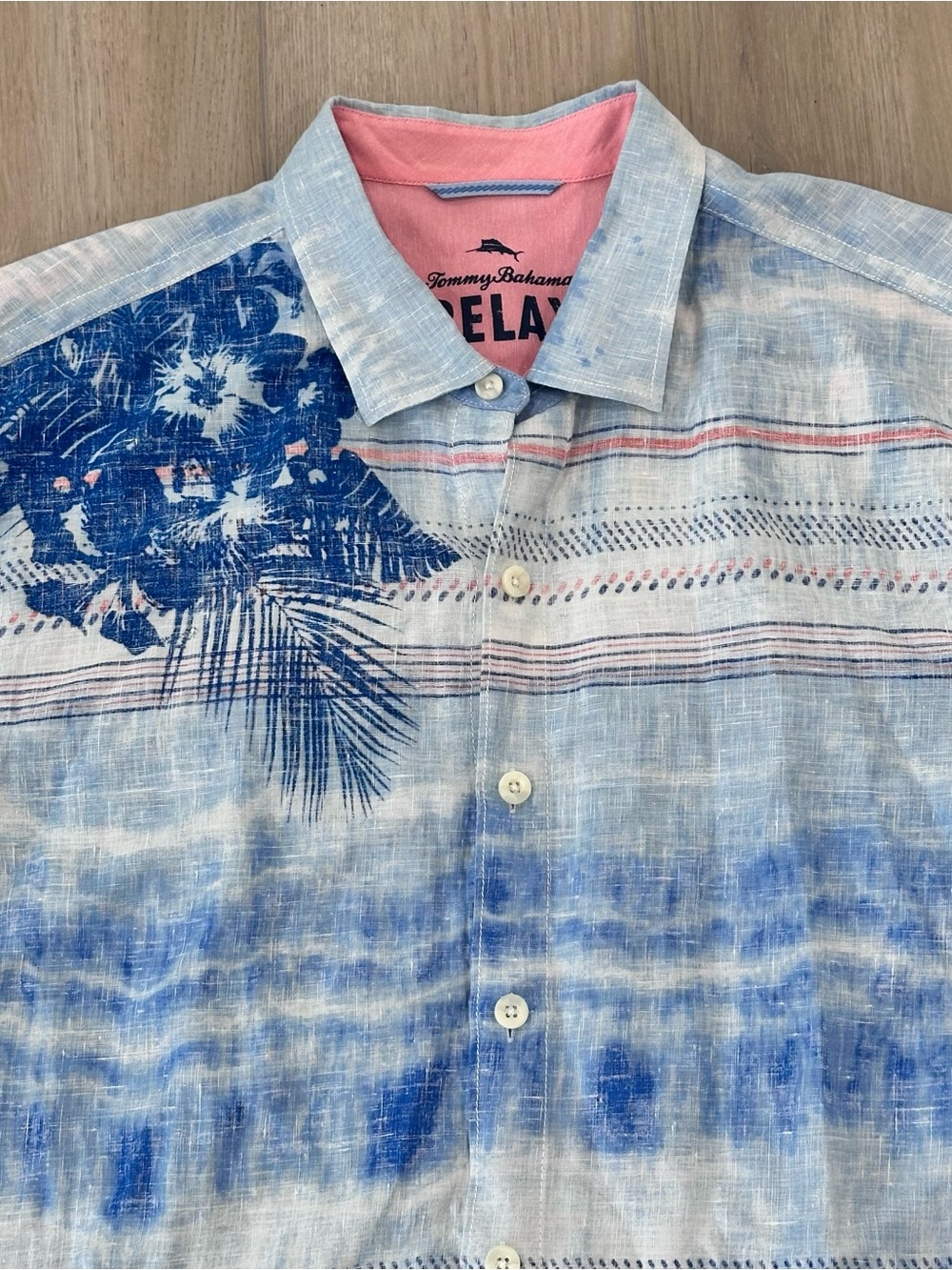 Tommy Bahama Relax linen tropical Hawaiian button down XXL - Picture 3 of 7